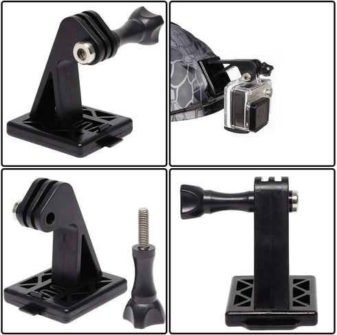 Picatinny Rails Airsoft Gun Rail Helmet Mounts Adapter for GoPro Action Camera (2 Black)