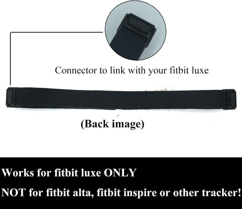 Hook and Loop Ankle Strap for Fitbit Luxe Fitness Tracker, Sport Ankle Strap for Men and Women (Black)