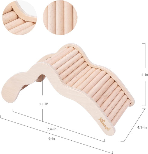 Niteangel Hamster Climbing Bridge Ladder for Small-Sized Pets, Acrylic SandBath Box