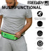 FREEWAY Multifunction Running Bag - Sports Belt with Water Bottle Holder & Zipper - for Men & Women (GREEN)