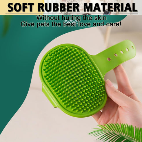 2pcs Dog Grooming Brush, Pet Shampoo Bath Brush Dog Grooming Shedding Brush Soothing Massage Rubber Comb