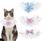 ANNUOZE 3 PCS Chiffon Cat Bibs with Bows, Sweet Lace Ruffle Dog Bib