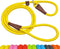5 FT Slip Lead Dog Leash, Heavy Duty 1/2” Strong Nylon, Solid 7 Colors for Medium and Large Breeds - Yellow