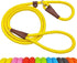 5 FT Slip Lead Dog Leash, Heavy Duty 1/2” Strong Nylon, Solid 7 Colors for Medium and Large Breeds - Yellow