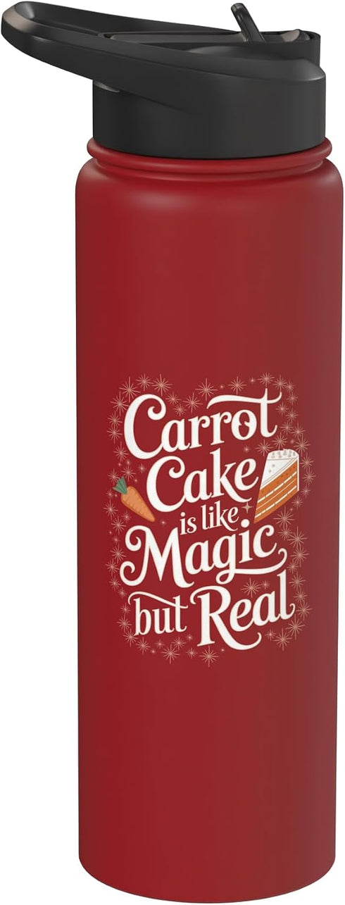 Carrot Cake Passion Cake Dessert Baking Designs Carrot Cake Is Like Magic, But Real Stainless Steel Insulated Water Bottle