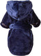 QHKFTW Luxury Small Dog Bathrobe - Soft Flannel Pajamas, Quick Drying Hooded Bath