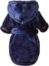 QHKFTW Luxury Small Dog Bathrobe - Soft Flannel Pajamas, Quick Drying Hooded Bath
