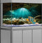 36X18 Inches Fish Tank Background, Sunshine Ocean Floor Decor, Durable Polyester with 8 EVA Double-Sided Tapes