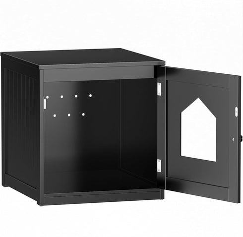 ZENY Hidden Cat Litter Box Furniture - Enclosed Cabinet With Vent Holes, Indoor Wooden Washroom, End Table, Nightstand