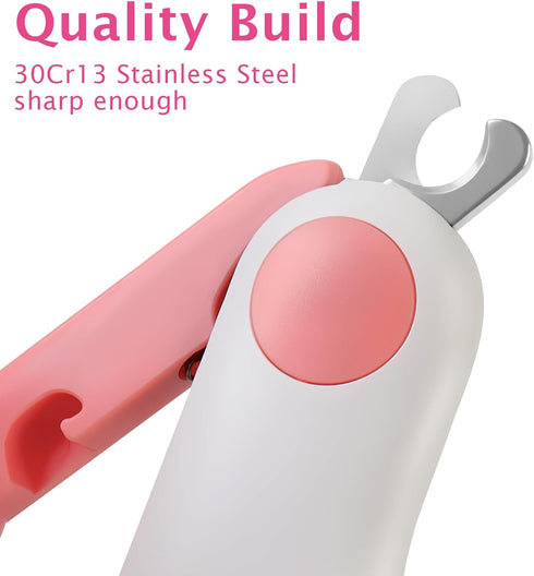 GuLuPets Trimmer Small Animals Nail Clippers with LED Lights to Avoid Excessive Cutting and Razor Sharp Blades