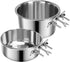 Dog Food Water Bowl for Cage with Clamp Holder, Stainless Steel Hanging Bowls, Non-Spill for Small Medium Large Dogs
