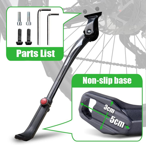 RBRL Bike Kickstand, Aluminium Alloy Adjustable Bicycle Stand for 24''-29'' Mountain Bike/Road Bike