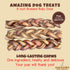 Amazing Dog Treats 6" Braided Bully Stick (10 Pcs/Pack) - Made from Premium Grass Fed Argentinian Beef