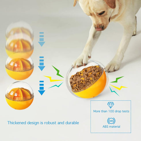Dog Treat Ball - Food Puzzle Slow Feeder Interactive Squeaky Toys for Medium/Large Dog Breeds