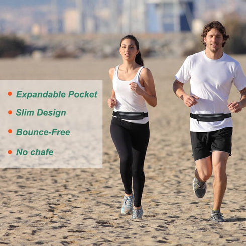 ULANARO Pack Pack Slim Running Belt Fanny for Men Women, Running Phone Holder Runners Pouch Waist for Workout, Money