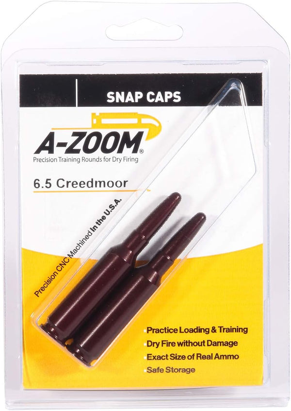A-ZOOM 6.5 Creedmoor Snap Cap 2Pk, Red