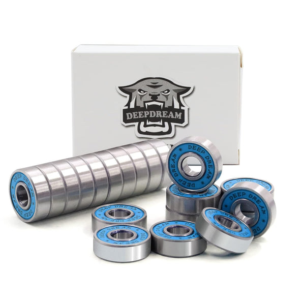 Premium 20Pcs 608rs Skateboard Bearings - Chrome Steel Longboard Bearings, 8x22x7mm, Double Rubber Sealed