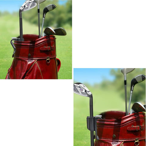 Golf Club Bag Clips, Putter Clamp Holder Organizer, Durable Plastic Black Putting Clip for Men Women Golfers
