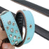 Adjustable Rhinestone Dog Collar - Sparkly Crystal Soft Genuine Leather Bling Collars for Small Medium Large Dogs