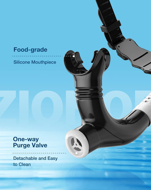 ZIONOR Unisex-Adult Swim Training Snorkel with Swim Cap for Lap Swimming in Pool and Open Water