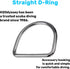Straight D Ring, Stainless Steel for Scuba Gear, Metal Weight Belt Holder