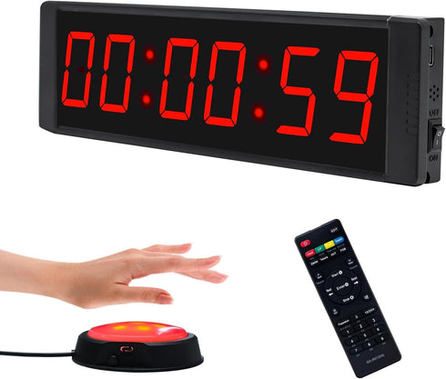 Gym Timer Portable Gym Clock with Start/Stop Button,Interval Timers Stopwatch Countdown Timer
