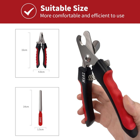 Dog Nail Clippers, Professional Nail Trimmers for Dogs and Cats with Safety Lock to Prevent Over Cutting