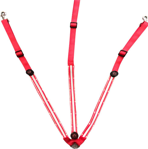 SSZYace Adjustable LED Horse Breastplate Collar, Nylon Night Flashing Light Bar Harness with 3 Modes (Red)
