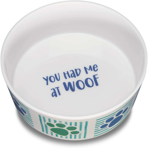 Loving Pets Dolce Moderno Had Me at Woof Dog Bowl, Large