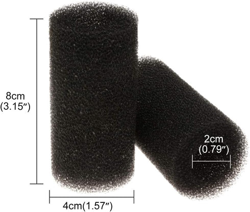 Senzeal 4PCS Pre-Filter Foam Sponge Roll Aquarium Filter Intake Cover for Aquarium Fish Tank(Medium)