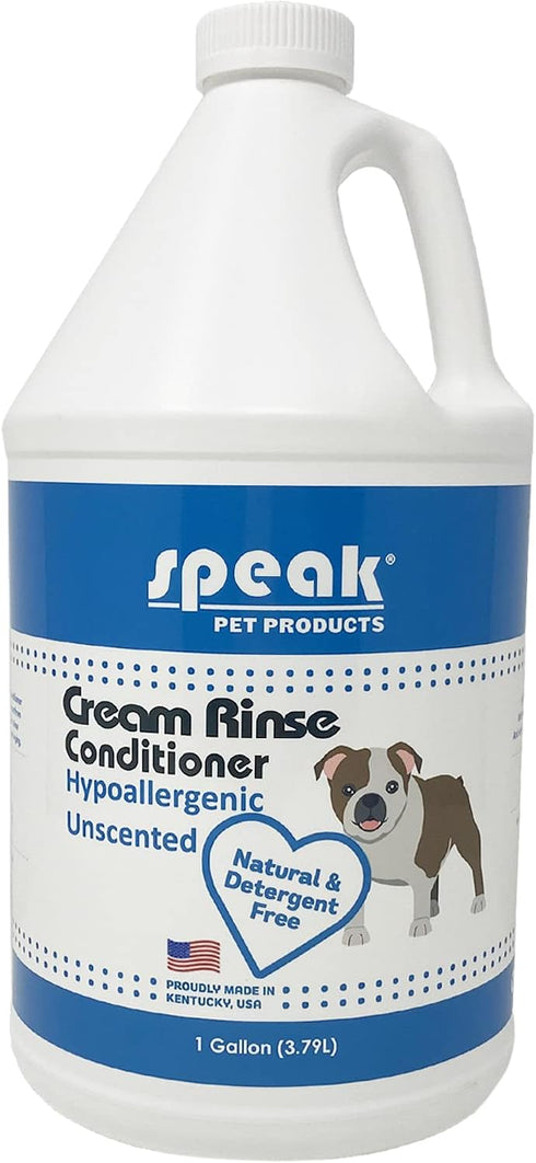 Natural Hypoallergenic Unscented Cream Rinse Dog Conditioner Refill, 1 Gallon