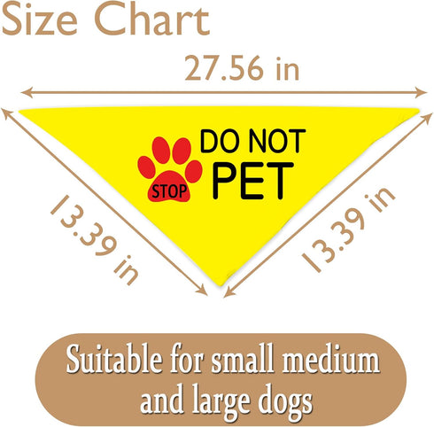 JXGZSO 1 Piece Stop Dot Not Pet Bandana, Do Not Distract Dog, No Touch No Talk