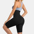High-Waisted Ribbed Compression Shorts for Women - Sauna Workout Gear