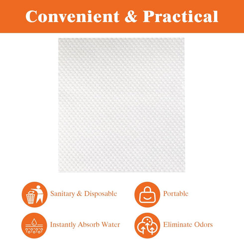 DEEKI 50 Packs Disposable Potty Absorbent Pads Super Absorbent Potty Pads Toilet Chair Liners for Training Toddlers