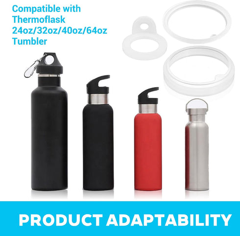 CIATBYYJ 10 9 24/32/40/64oz Pcs Water Bottle Gasket Replacement, Silicone Water Bottle Lid Covers with Tweezers