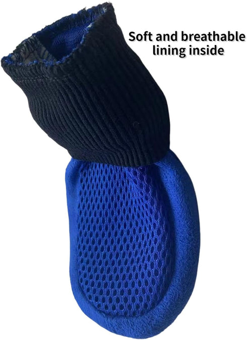 Dog Shoes Soft and Lightweight with Breathability - Set of 4 Size X-Large Blue for Spring Summer and Fall