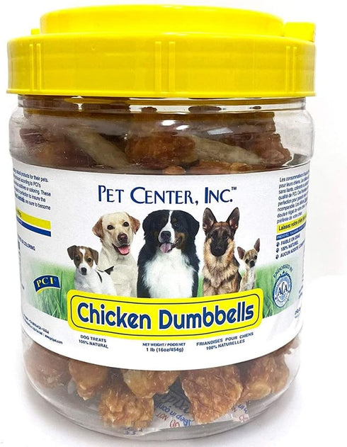 Pet Center, Inc. Chicken Dumbbells, 1lb, Adult Dog Treat