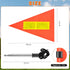Golf Cart Flag Pole Reflective Accessories 22X30cm Orange Safety Flag, Telescopic Pole for Golf Cart Mount