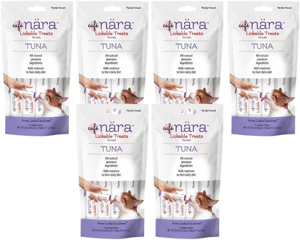 Caf Nara Tuna Flavored Lickable Treats for Cats - Pack of 6