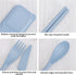 Set 4 Sets Set, Set Zoyiancy Reusable Utensils with Case, Cutlery Tableware Portable Chopsticks Knife Fork Spoon