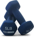 HolaHatha Neoprene Dumbbell Set - 2, 3, 5, 8, and 10 Pound Free Hand Weights with Rack for Home Exercises, Pastel