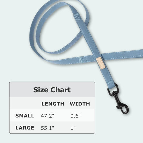 FuzzYard Life Dog Lead | Size L | Stylish Premium Cotton Design in French Blue for Everyday Walking and Training