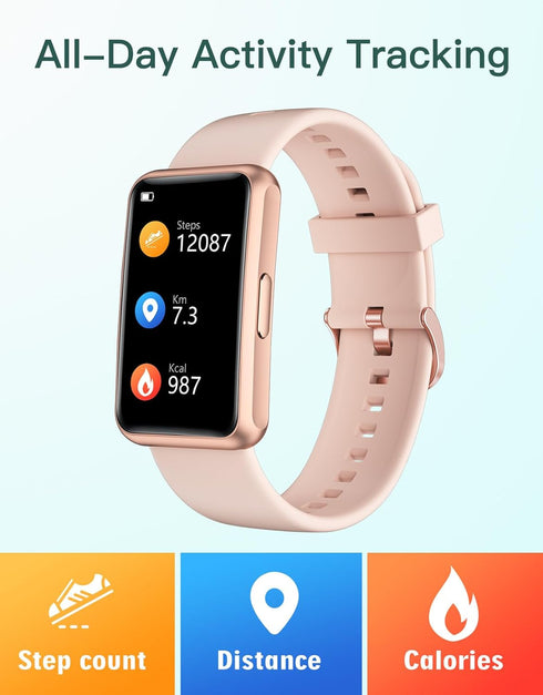 HUAKUA Fitness Tracker, No Bluetooth or APP Needed, Waterproof Fitness Watch for Men and Women