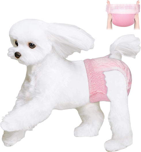 Ambreview Disposable Dog Diapers Female, Just Pull It Up, Doggie Diapers for