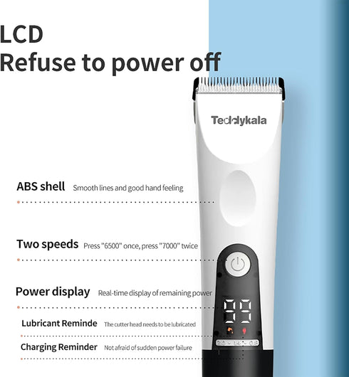 Dog Clippers with 33 Tooth Blade | Adopting Sheep Shears Standards | 2200mAh Rechargeable Cordless Clippers for Dogs,