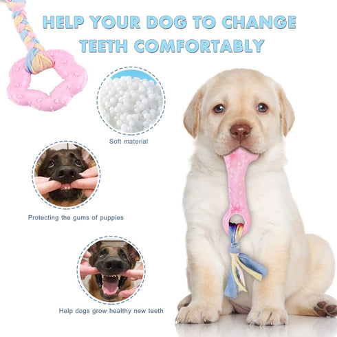 Dog Rope Toys for Small Dogs, Interactive Chew Toys, Tug of War Gift Set for Medium Dogs (5 Pack)