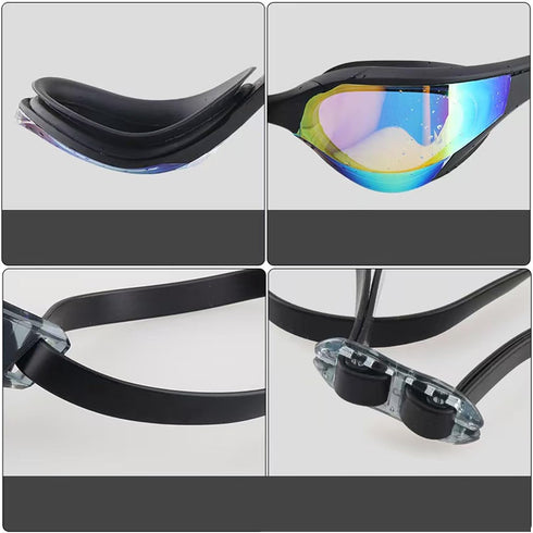 Generic Swimming Swimming Goggles Adult, No Leaking Antifog Swim Goggles for Men,Professional Clear Vision Goggles