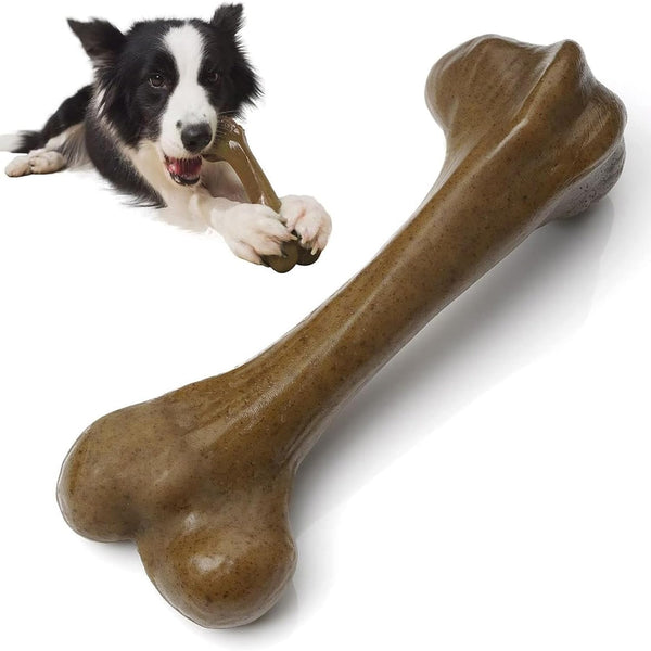 Tough Dog Toys for Aggressive Chewers, Indestructible Nylon Bones, Durable Puppy Teething Toys, Interactive Toys for