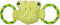 Jolly Pets Jolly Tug-a-Mal Frog Tug/Squeak Toy, Small (JTA22)