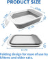 17.7"13.4" BNOSDM Collapsible Small Cat Litter Box for Kittens Open Potty Pan Foldable Cat Toilet with Scoop Senior
